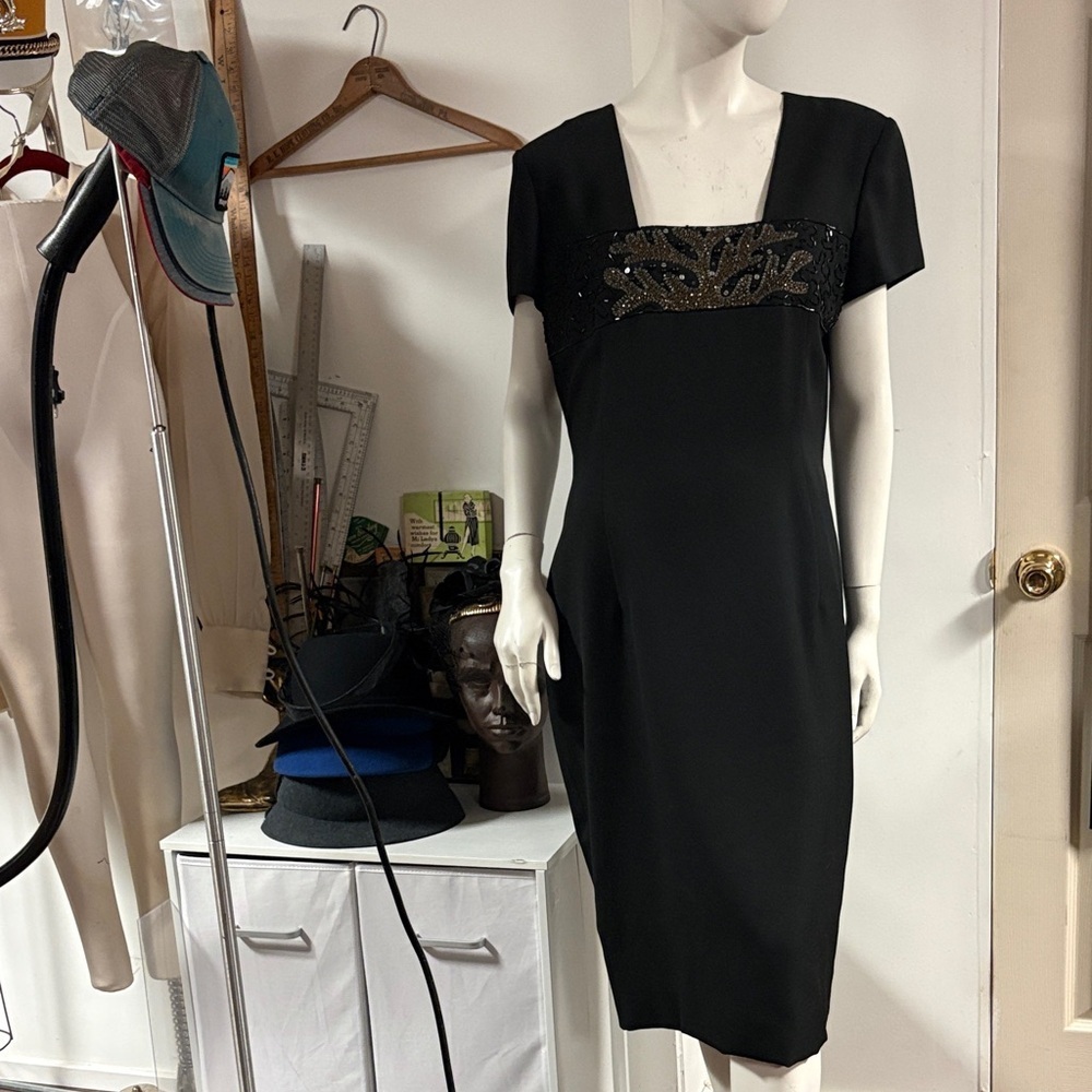Jack Bryan 90s  Black Dress with Sequin Detail